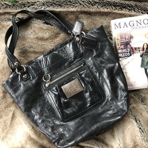 Black Shoulder Coach Purse